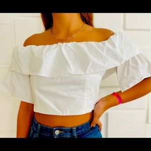Zara white top